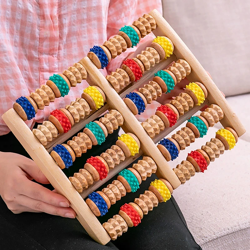 

Foot Roller Massager Wood Foot Massage Multi-Point Foot Therapy Rubbing Massage Promote The Circulation Of Blood Foot Care Tool