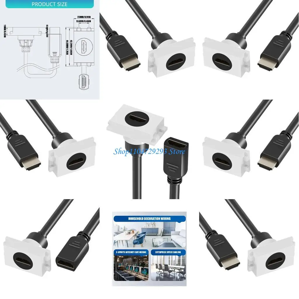 

Y2GD HDTV Panel Mount Connectors Female Male Option for Customized Clear Display