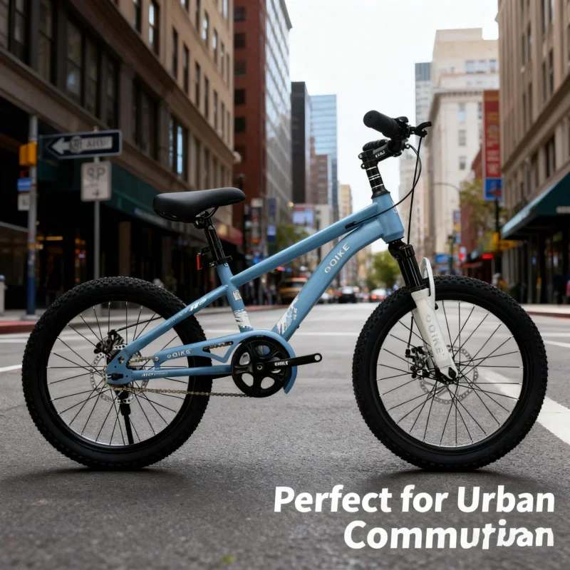 

Sky Blue Children's Mountain Bike - Single Speed Shock Absorber for Boys & Girls 18-20-22 Inch Medium to Large Sizes