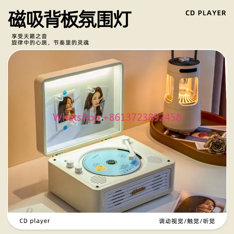 New retro CD player, music album, Bluetooth speaker, all-in-one player, record player