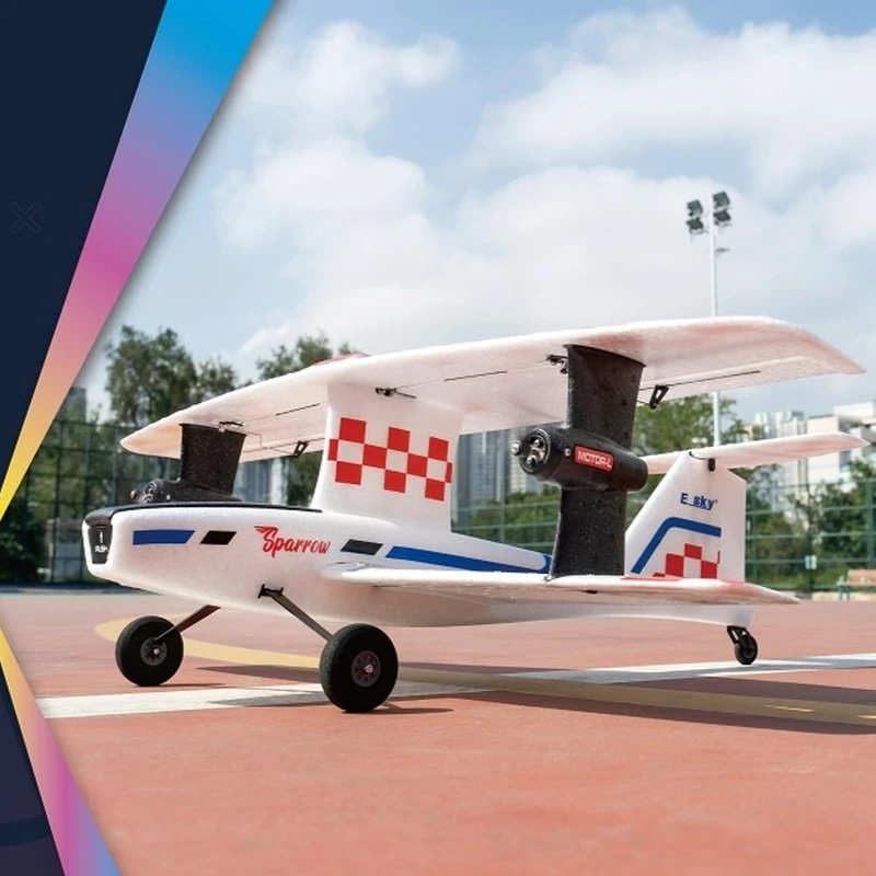 

Биплан Esky Sparrow для начинающих, небольшой самолет с дистанционным управлением, тренажер для начинающих, упражнения на концентрацию рук, наблюдение за Ab