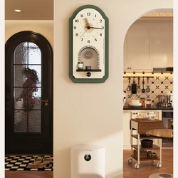 Ancient clock wall clock living room simple modern atmosphere fashion home clock wall 2024 new hanging watch