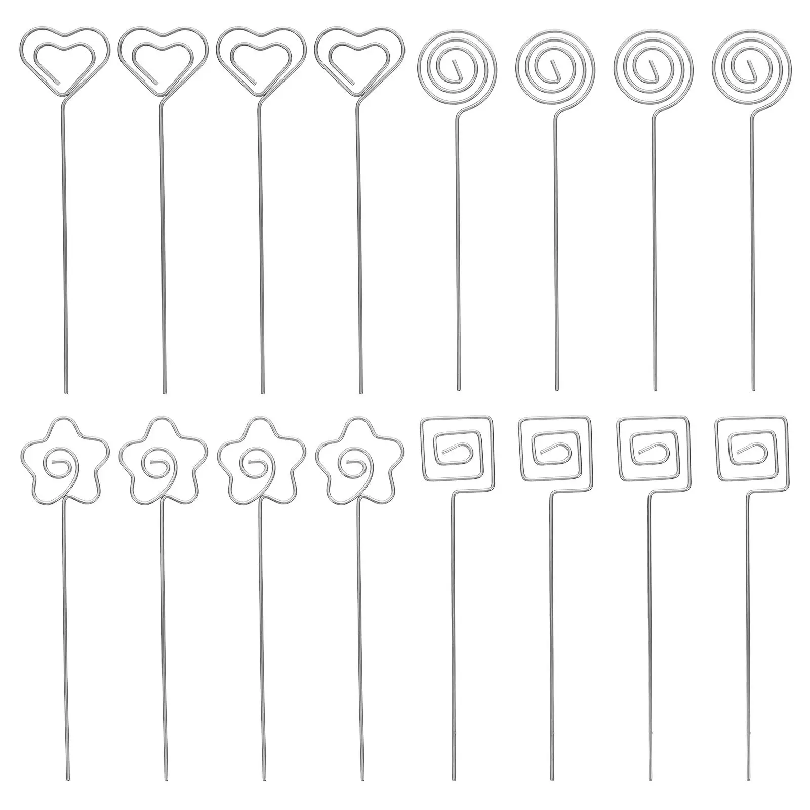 

20pcs Photo Clips Metal Wire Memo Card Holders for Party Wedding Cake Decorations Table Numbers Postcard Stands Display Floral
