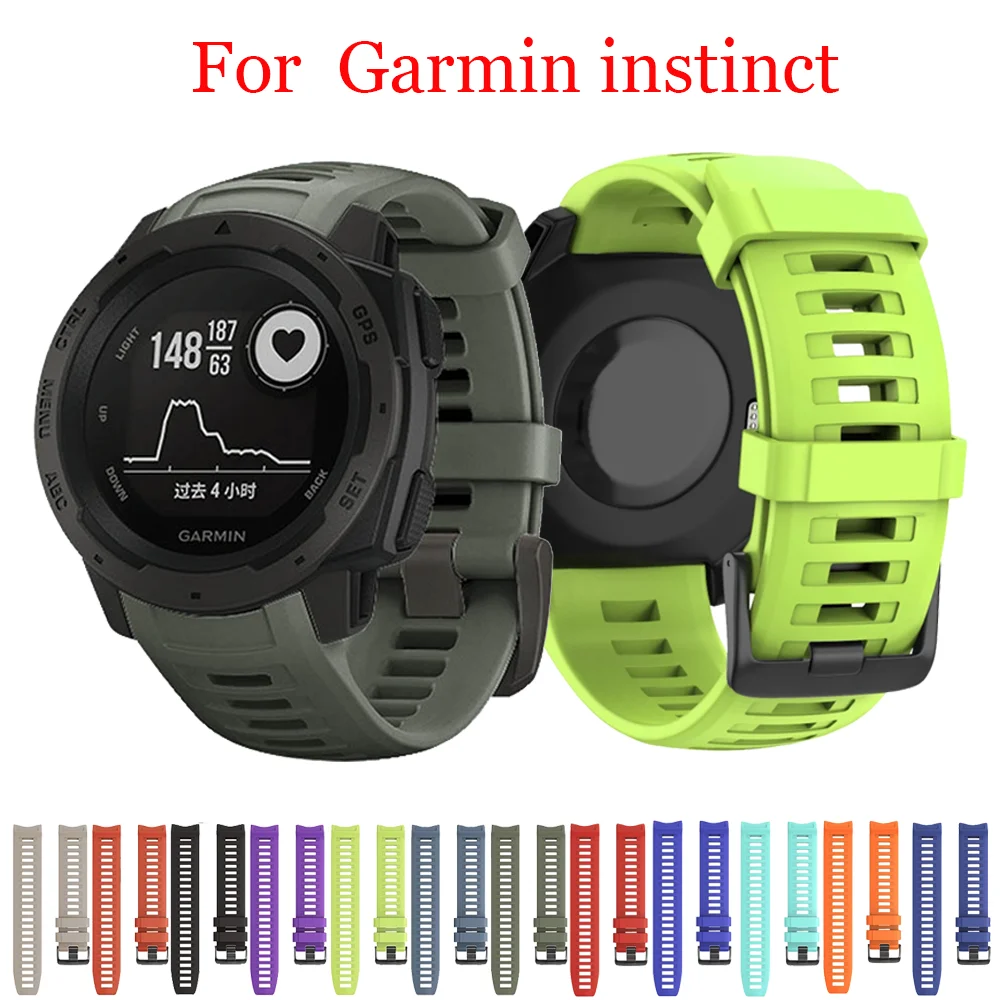 Soft Silicone strap For Garmin Instinct Smart Watch Band Replacement Bracelet For Instinct Solar/Tactical/Tide/Esports/Instinct2