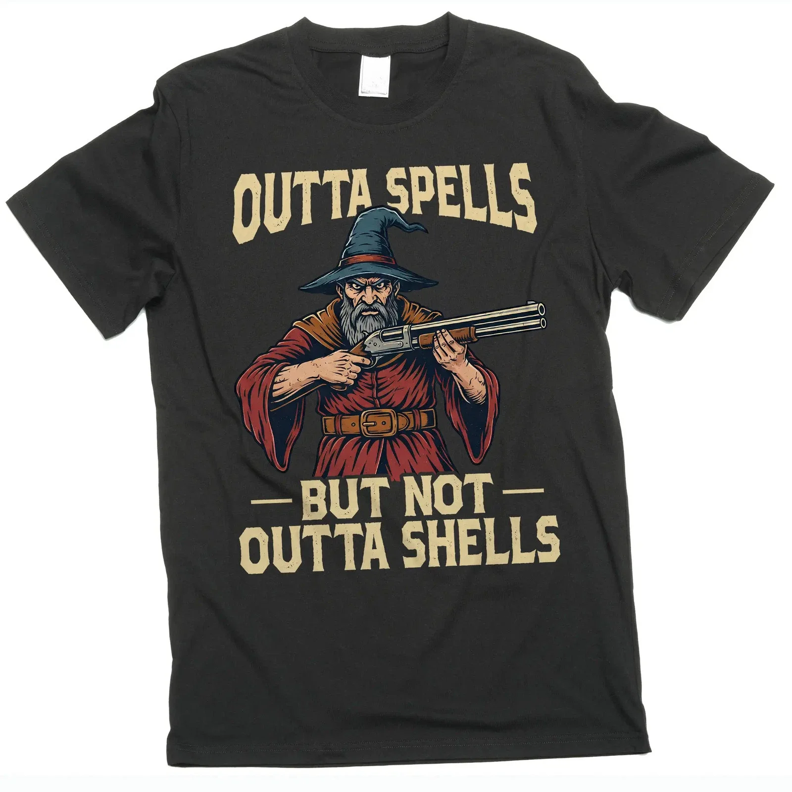 Men'S Outta Spells But Not Outta Shells T Shirt Tee Funny Cotton Women Oversized Casual Summer Loose Top Streetwear Comfortable