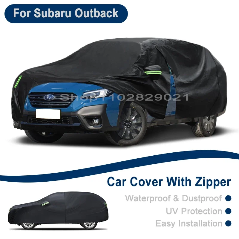 

For Subaru Outback Full Car Cover - Outdoor Universal Full Body Cover With Side Zipper, Waterproof Dustproof Sunshield