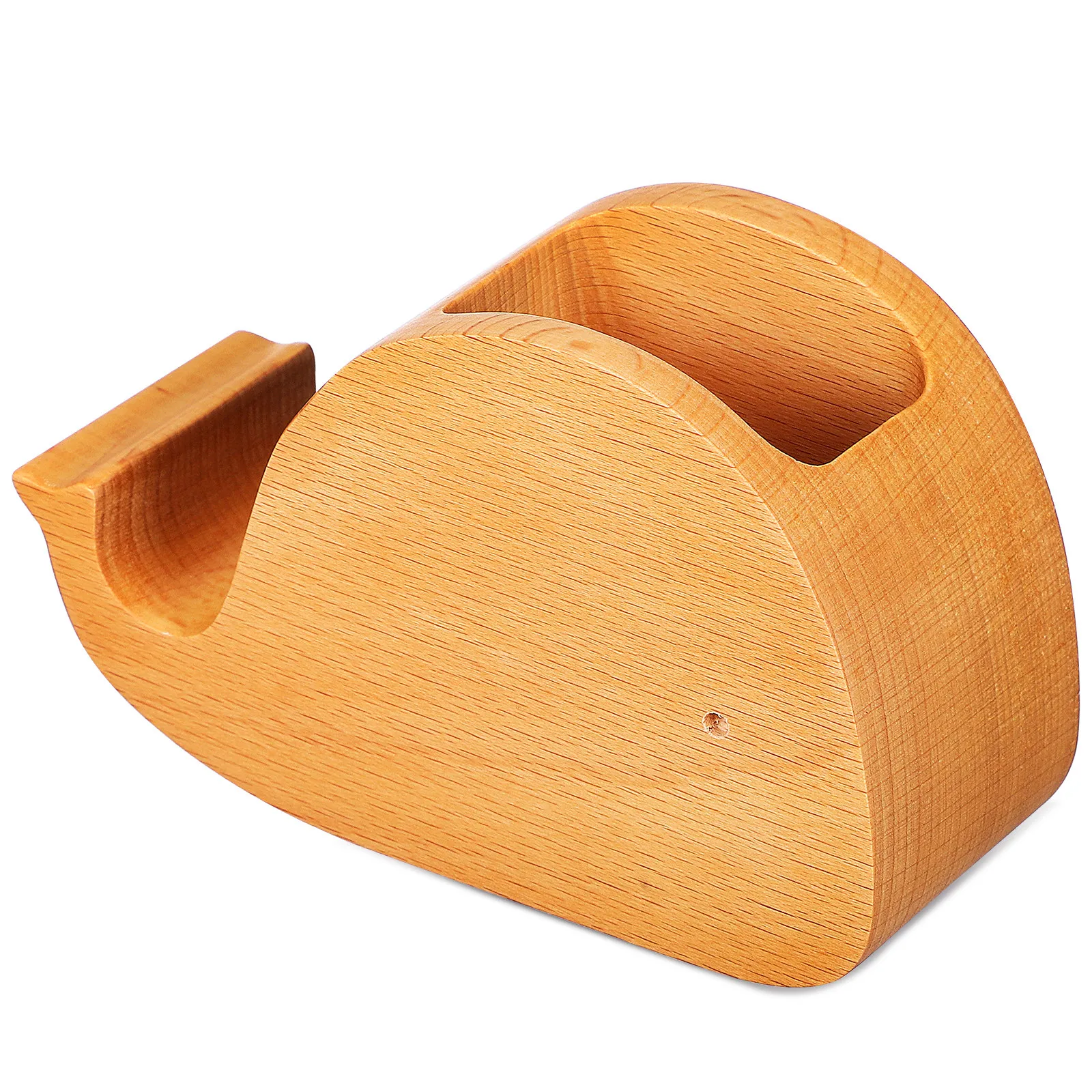 Cute Dolphin Wood Phone Stand Pencil Holder Desktop Organizer Multi Functional Desk Accessory Natural Wood Material Office Shelf
