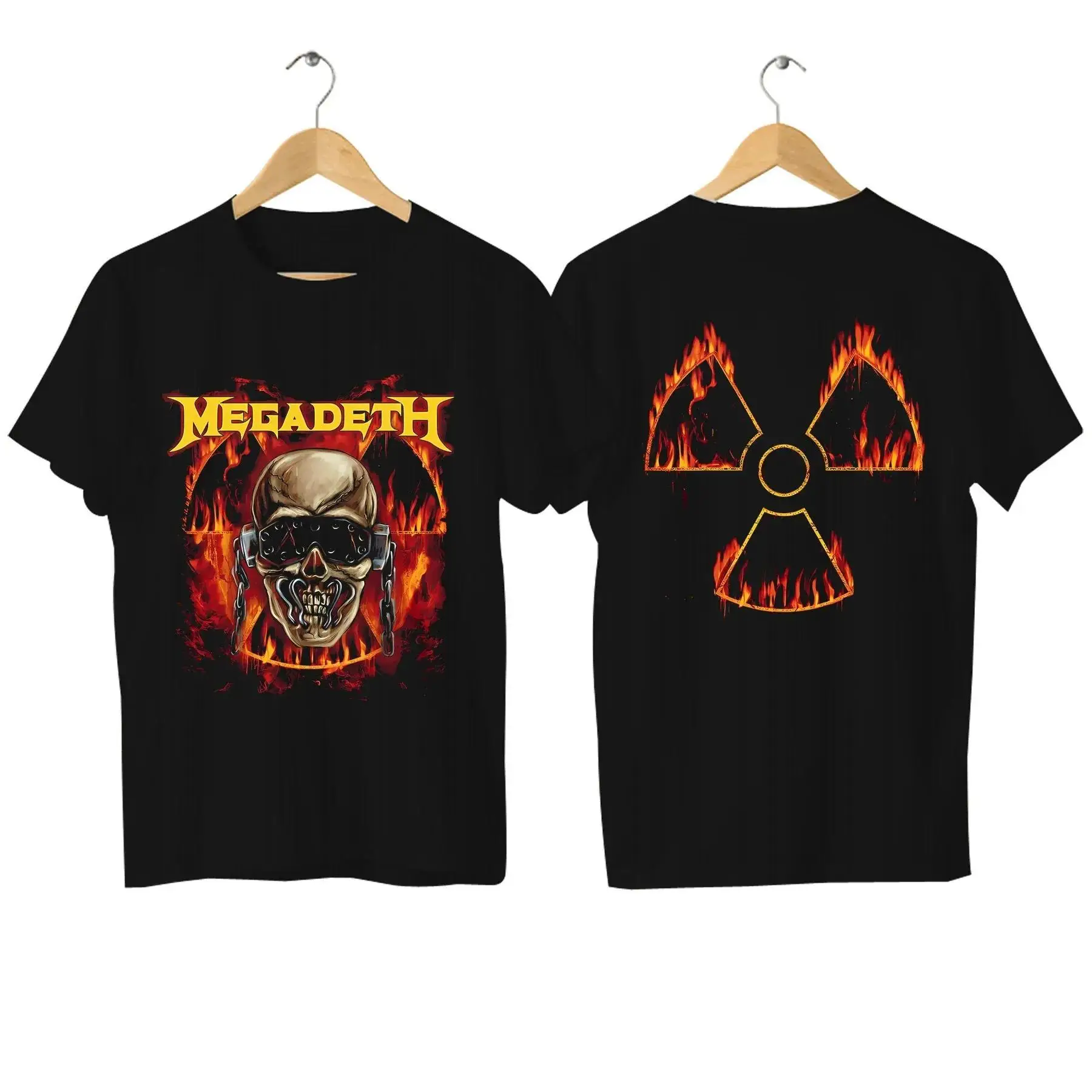 2025 Megadeth Round Neck Fashion Rock Band Metal Men and Women Luxury Trend Short-sleeved T-shirt Handsome Casual Outdoor Top