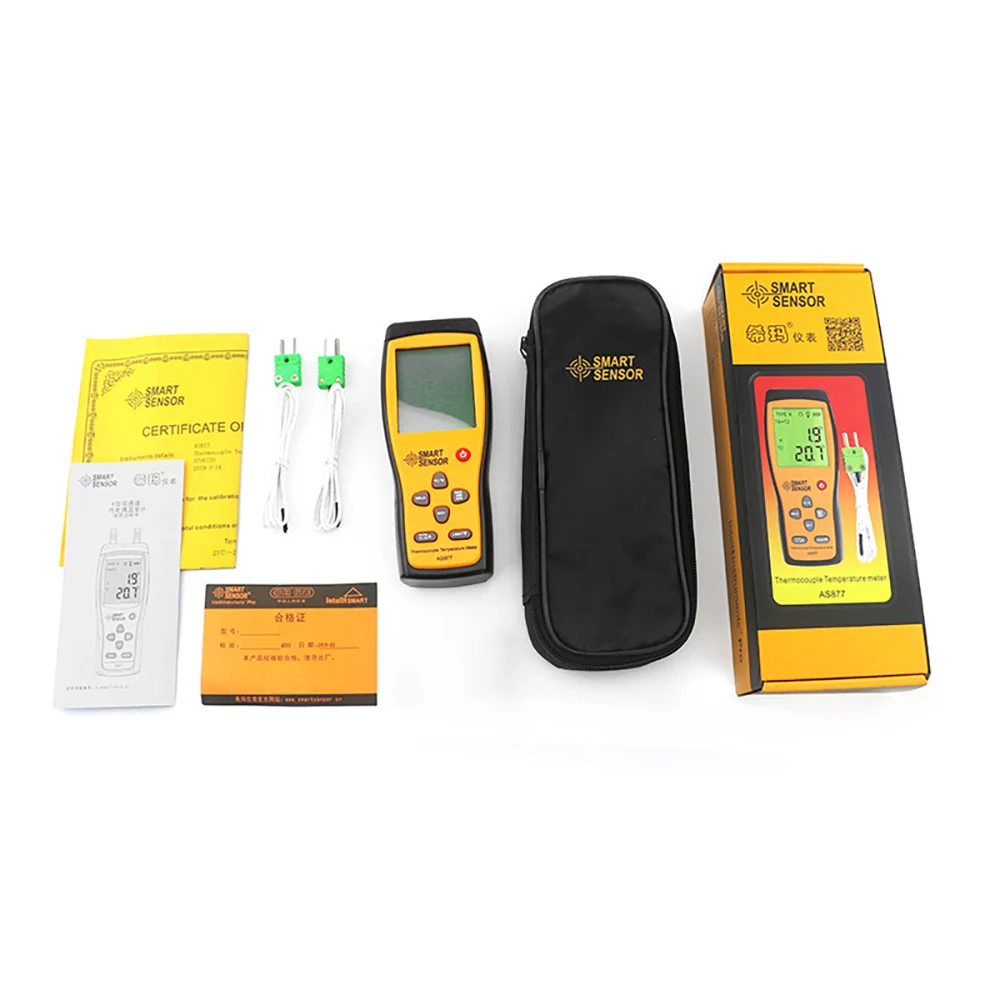 Digital Four Channel Thermocouple Thermometer Temperature Meter with K type thermo-couple sensor LCD Tester range -200-1372C