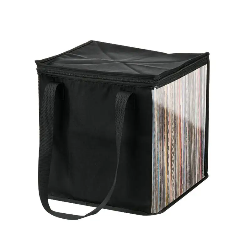 

Vinyl Record Storage Case Vinyl Records Storage Resistant Record Organizer Storage Collapsible Storage Crate With Lid Handles