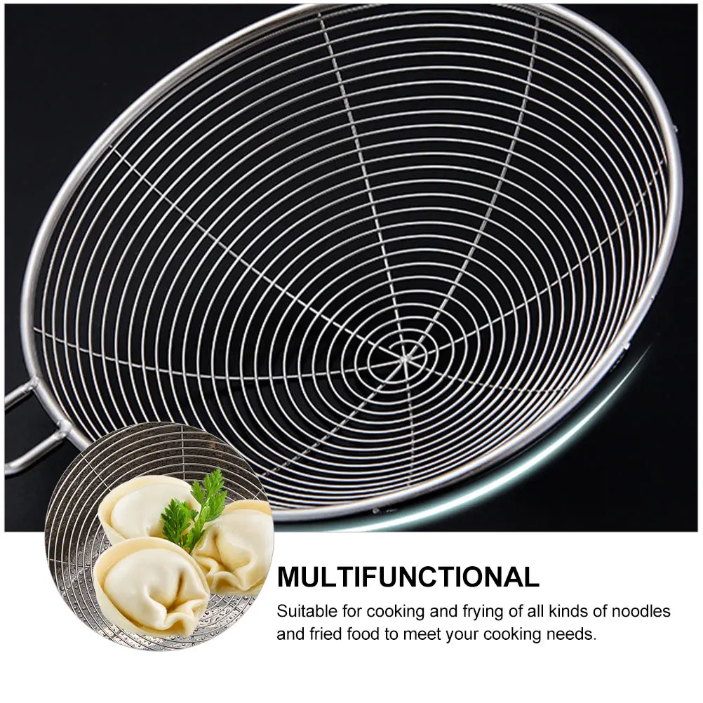 

1pc Stainless Steel Kitchen Colander Skimmer Spoon Frying Oil Strainer Filter Mesh Spoon For Fried Food Noodles Hot Pot