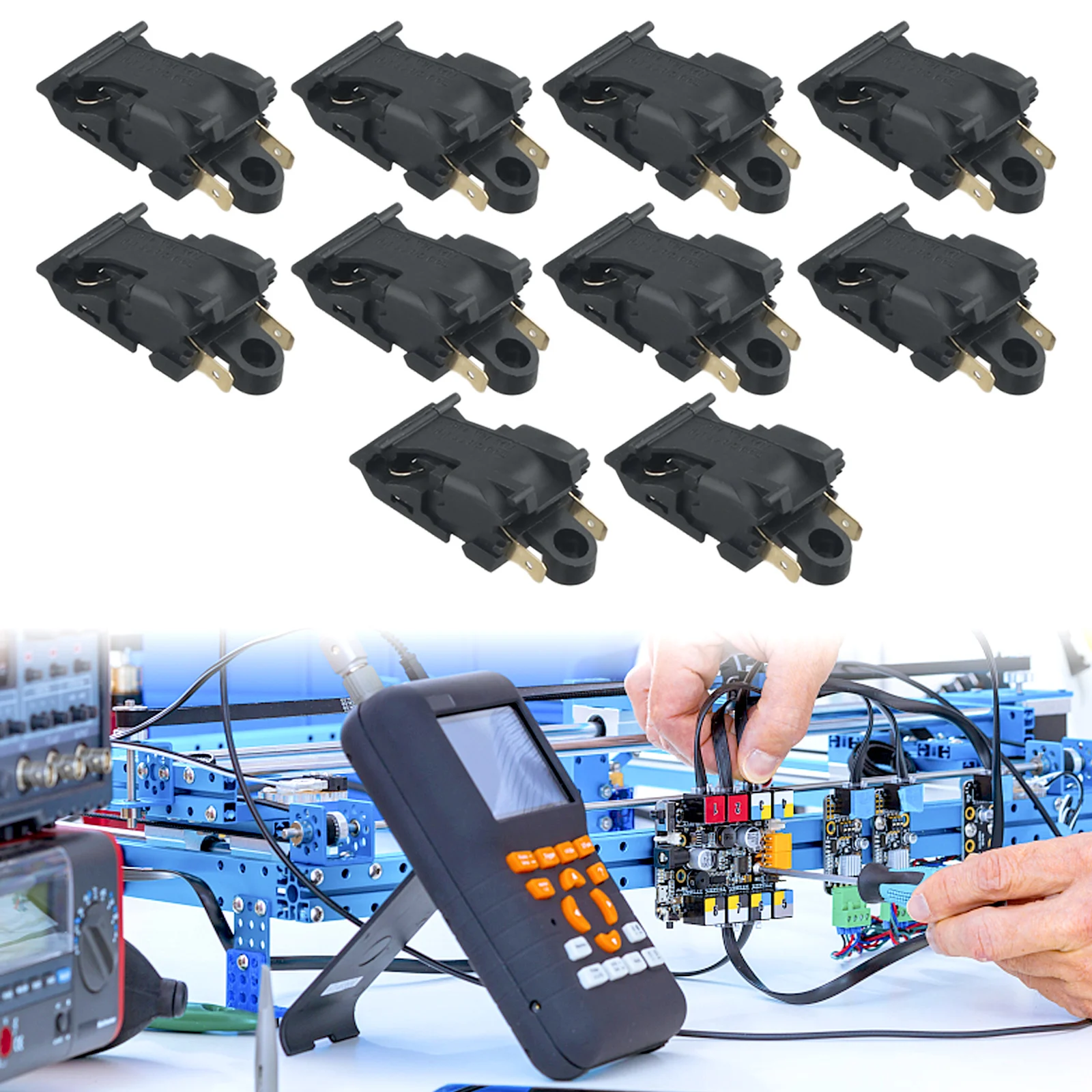 Interruttore bollitore elettrico 10 pz 13A corrente 2 Pin terminale 250V tensione bollitore elettrico interruttore con termostato bollitore