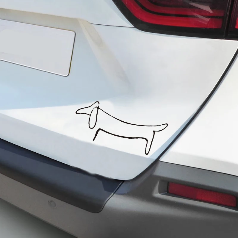 Dachshund Weiner Dog Vinyl Sticker Picasso Art Love Decals For Car Window Laptop Decoration