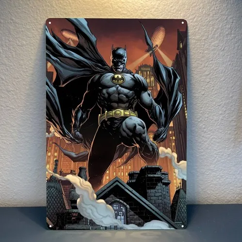 Film-Metallposter, 20 x 30 cm – Superhelden-Wanddekoration, Blechschild