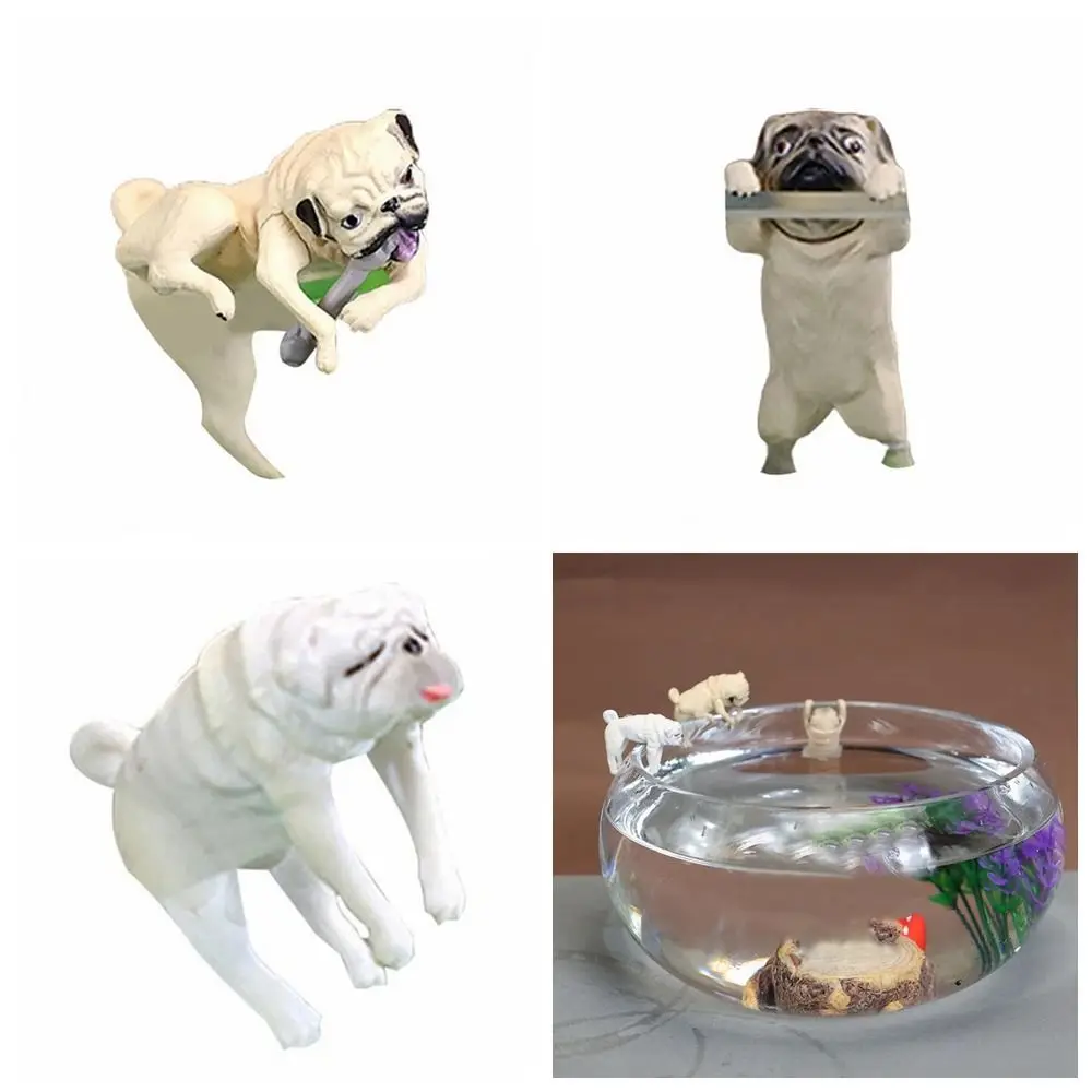 

Creative Fall Resistance Fish Tank Dog Ornament Small Delicate Dog Miniatures Cartoon PVC Fish Tank