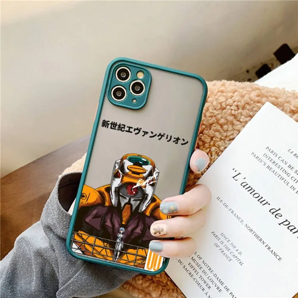 เคสโทรศัพท์ลายอนิเมะสุดฮิต สำหรับ E-Evangelions เคสโทรศัพท์สำหรับ iPhone 16 15 14 11 12 13 Pro Max X XS  แบบใสกึ่งด้าน