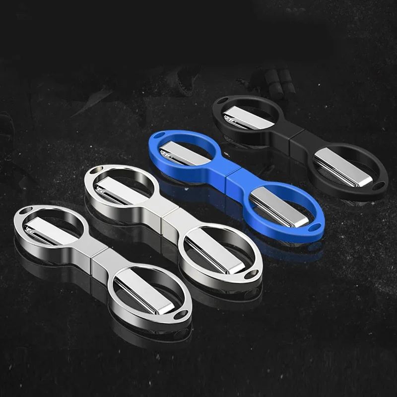 Portable Multi-function Folding Scissors Carbon Steel Fishing Line Cutting Tool Mini Tackle Supply Needlework 8-figure Scissors