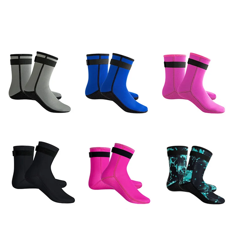 3mm Neoprene Diving Socks Shoes Water Boots Non-slip Beach Boots Wetsuit Shoes Warming Snorkeling Diving Surfing Socks For Adult