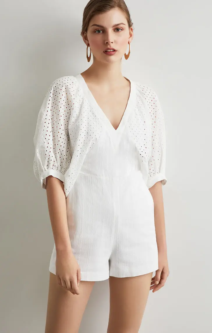 

Bcbg Хлопок Bubble Sve ort Комбинезон Женские новые летние повседневные брюки с высокой талией Оригинальный Sle 96% хлопок Содержание