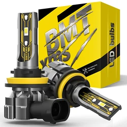 BMTxms 2PCS 12000LM Canbus H11 H8 CSP LED H9 H10 H16JP H27 H27W 880 881 9006 HB4 LED Car Fog Light DRL Driving Lamp White Yellow