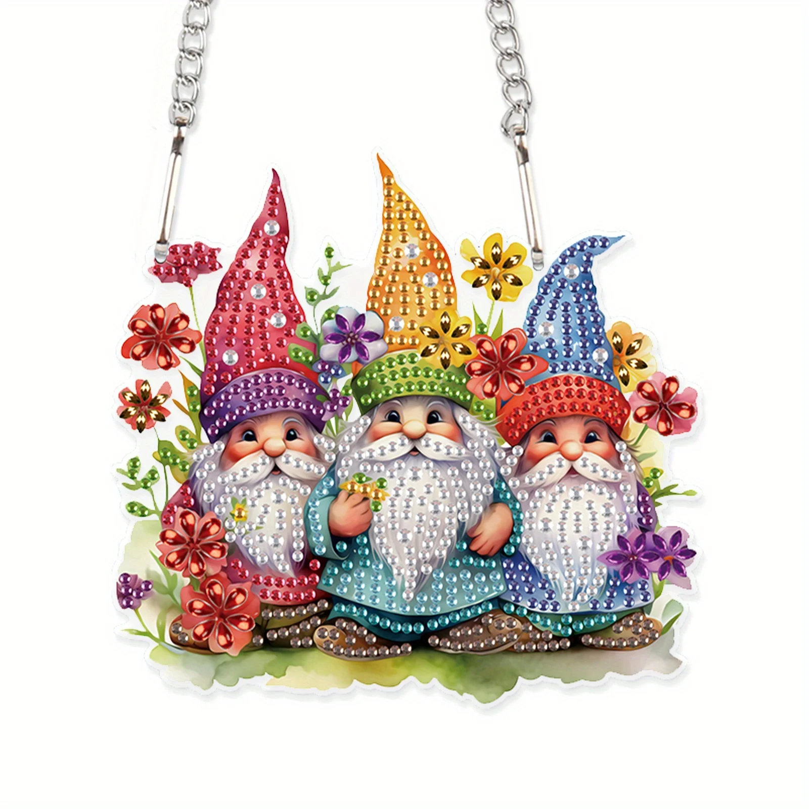 

Набор для алмазной живописи с подвесками, Набор для творчества с красочными гномами 5D, алмазная живопись, комплект для подвешивания окон для взрослых, украшение для дома