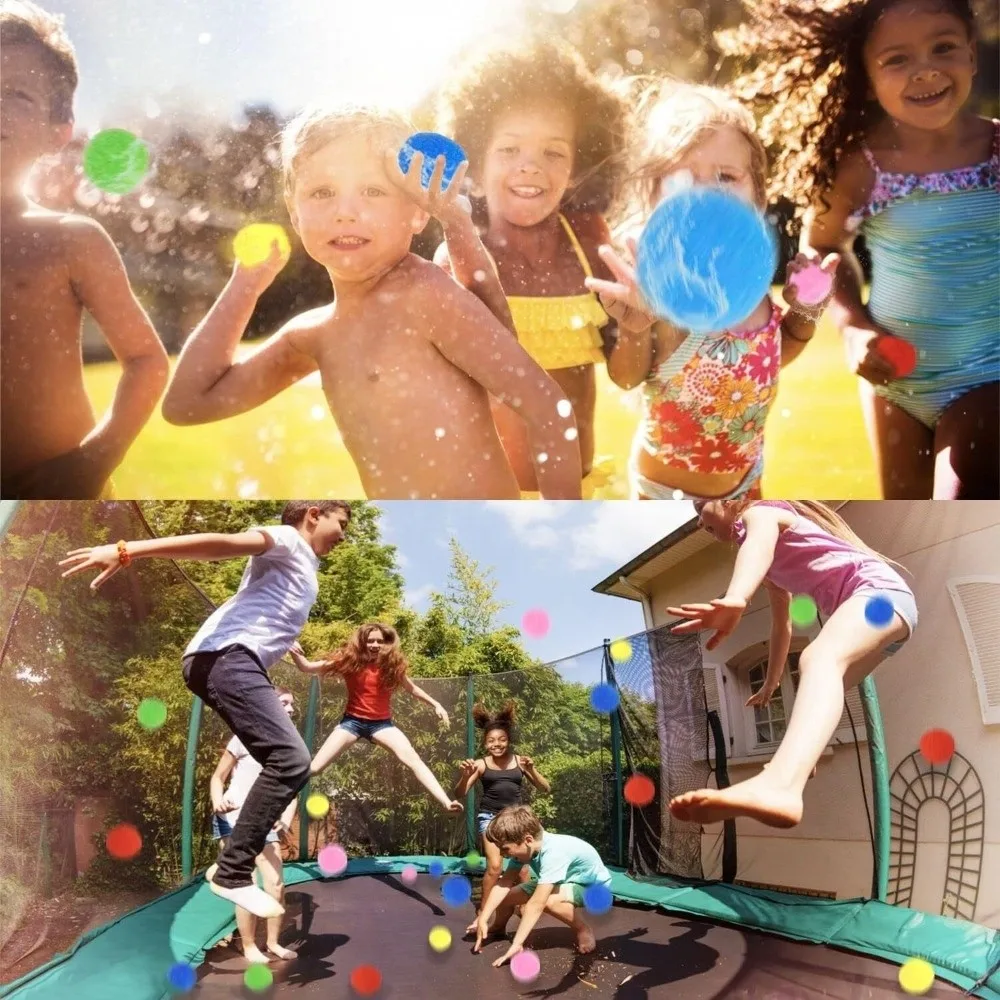 Boules d'éponge d'eau colorées, 60 pièces, hydratation rapide, ne cravera pas, boules de trempage, ballons d'eau réutilisables