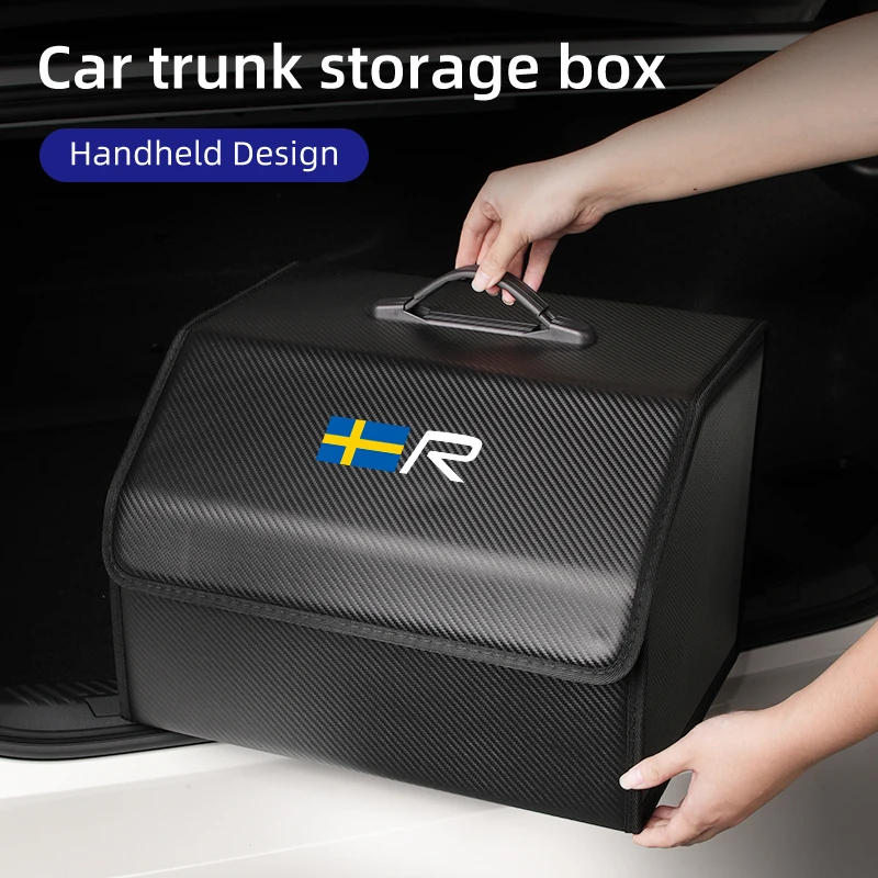 Car Trunk Organizer Box Tools Storage Bag For Volvo XC90 XC60 C30 T6 S60 C70 XC40 V40 XC70 V70 V60 V50 S80 S40 AWD V90 S90