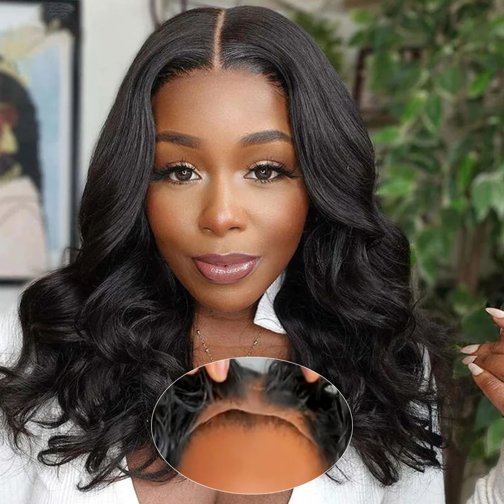

5x5 HD Lace Closure Wigs Body Wave Glueless Wigs Human Hair Ready to Wear Lace Front Wigs Wear and Go Pre Plucked Pre Cut Black