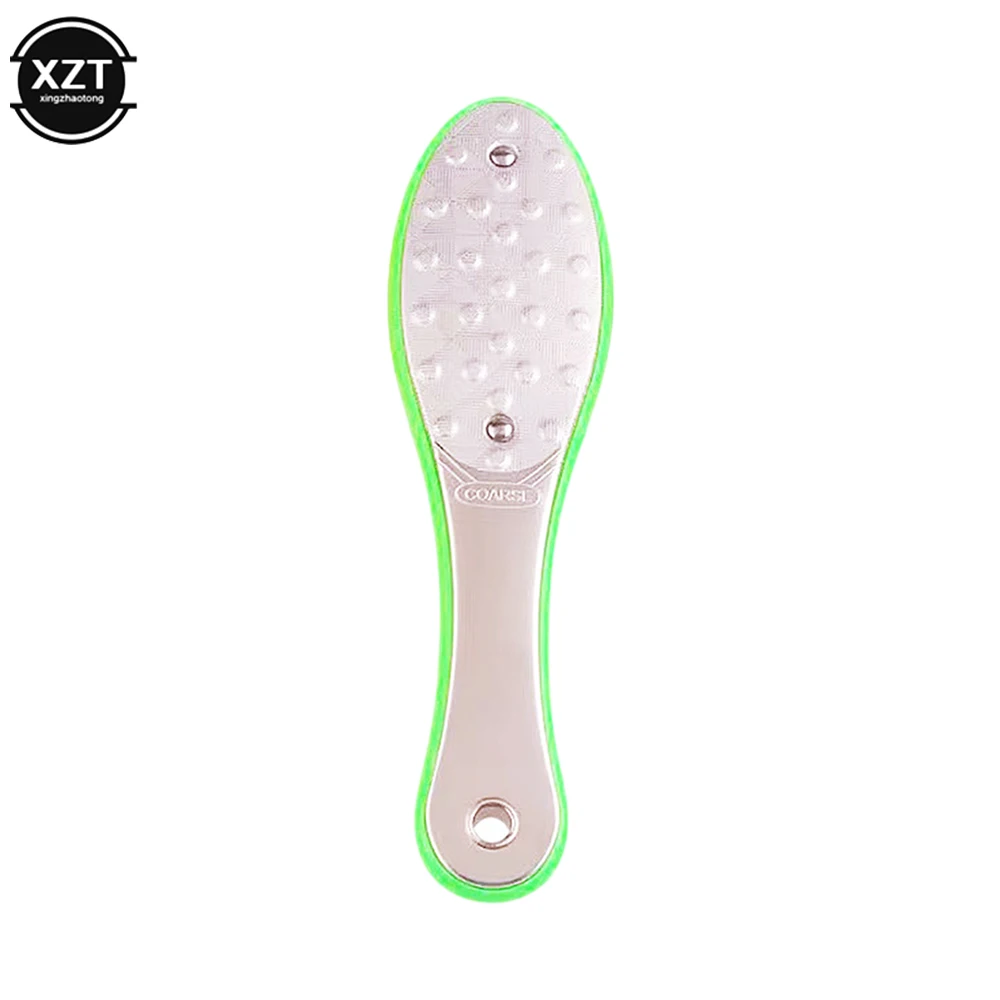 Двухсторонний шлифовальный станок для ног из нержавеющей стали, средство для удаления огрубевшей кожи, инструмент для педикюра и ухода за ногами