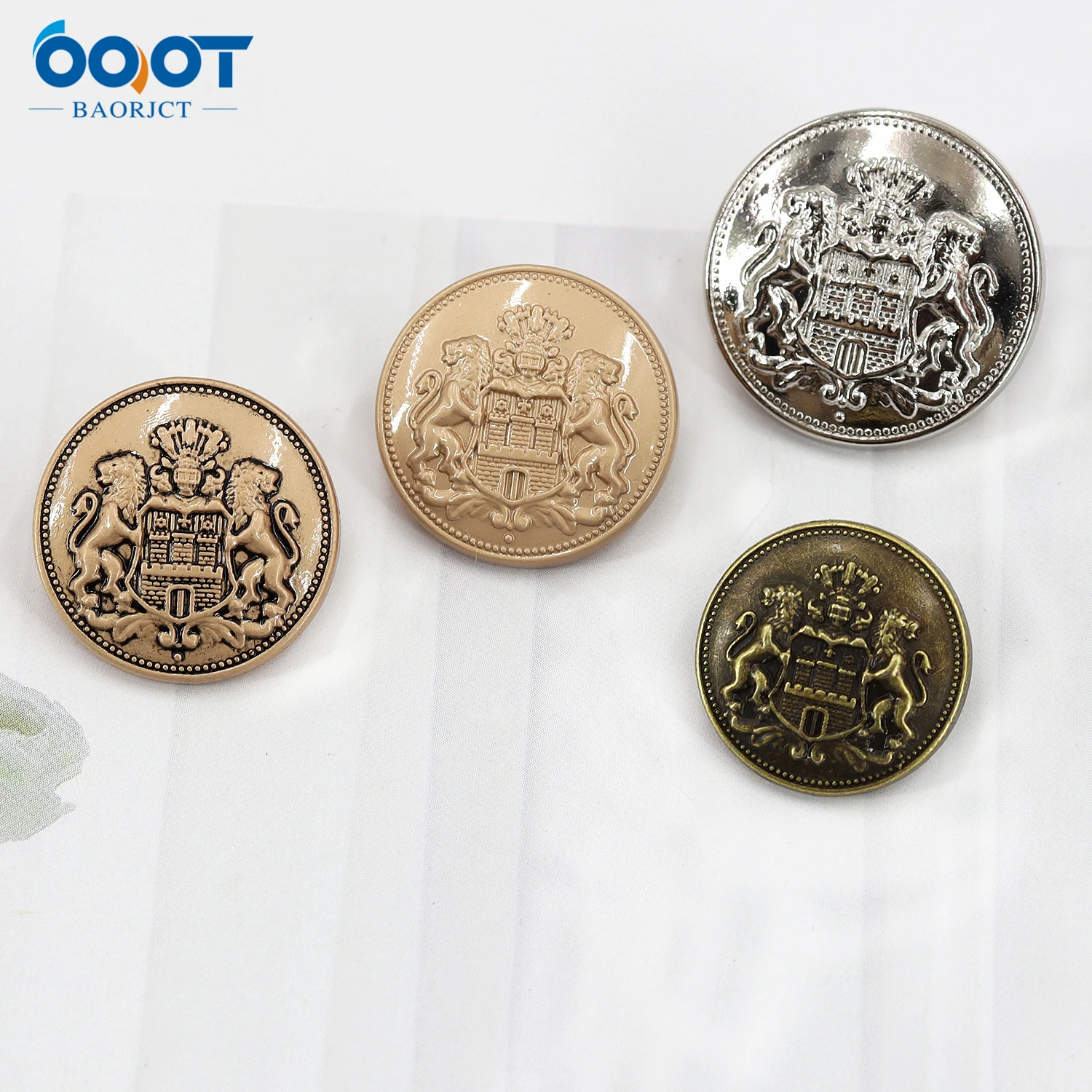 Metal Button 10Pcs/Lot Gold Color 15/18/20/22/25mm Sweater Coat Decoration Shirt Button Accessories DIY JS-0598