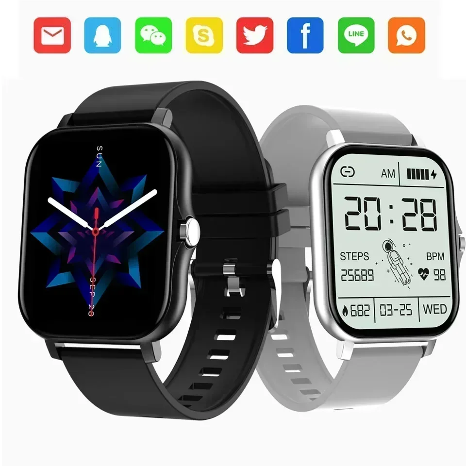 Smart Watch for Men Women Gift for Full Touch Screen Sport Fitness Watches BT Call Digital Smartwatch Wrist Watch Heart Rate