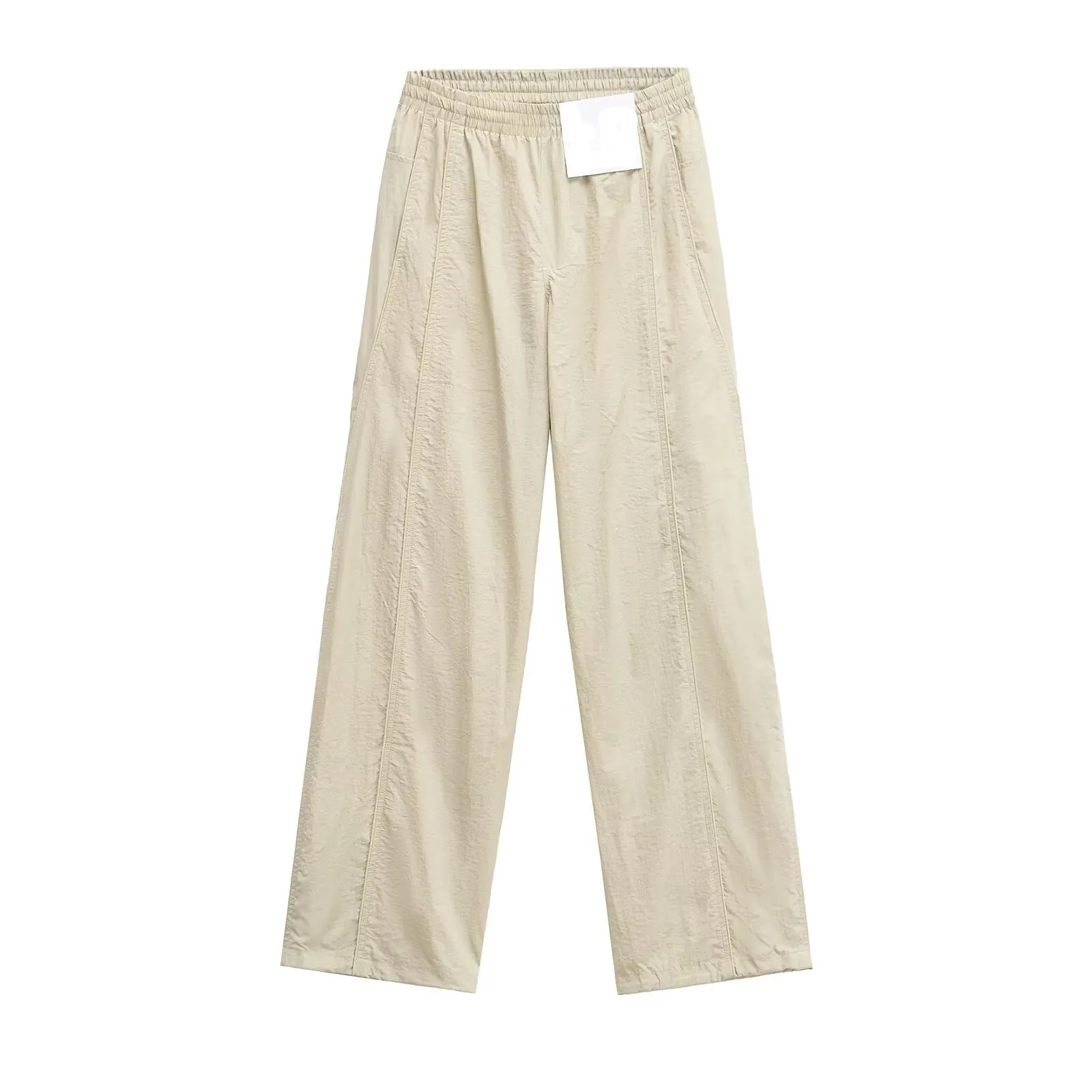 Pantalones de Paracaídas de Nylon Regenerado OBP para Mujer, Modelo de Tienda, Nueva Colección Primavera 2026, Pantalones Casuales de Pierna Recta, Cómodos con Cintura Elástica