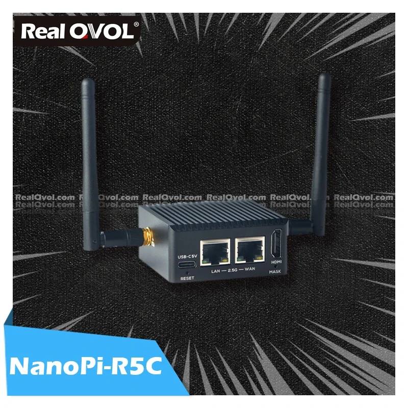 Imagem -03 - Realqvol-suporte a Porta Ethernet Nanopi R5c Rockchip Rk3568 A55 Dual 2.5g Módulo M.2 Wifi Hdmi2.0 Linux Openwrt Debian Ubuntu