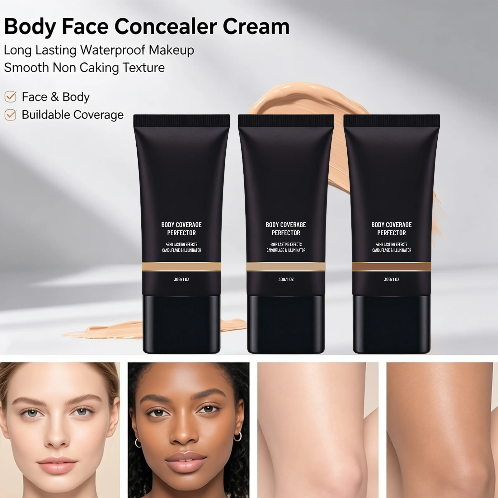 Body Face Concealer Cream For - Charcoal Whitening Paste ulasan dan harga
