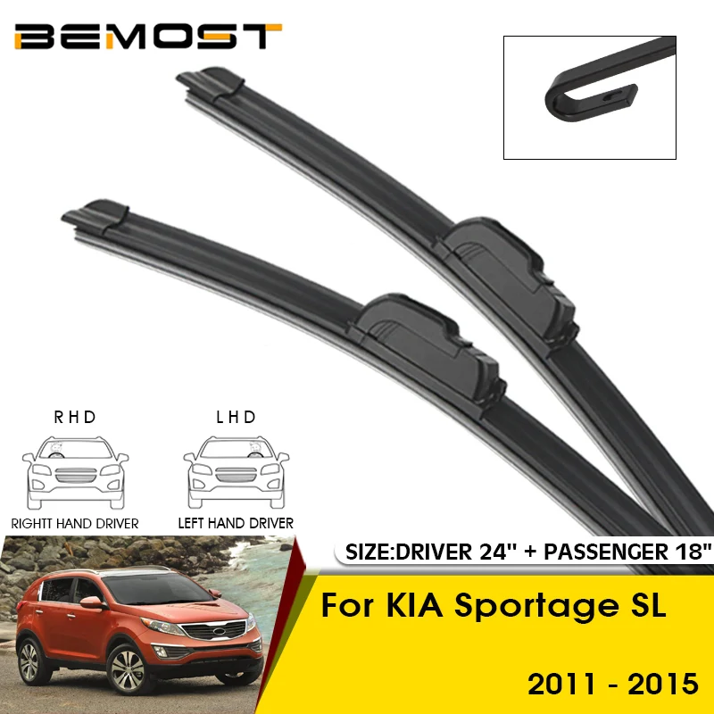 

Автомобильные щетки стеклоочистителя для KIA Sportage SL 2011 2012 2013 2014 2015, лобовое стекло, передние стеклоочистители, 24 дюйма + 18 дюймов, автомобильные аксессуары