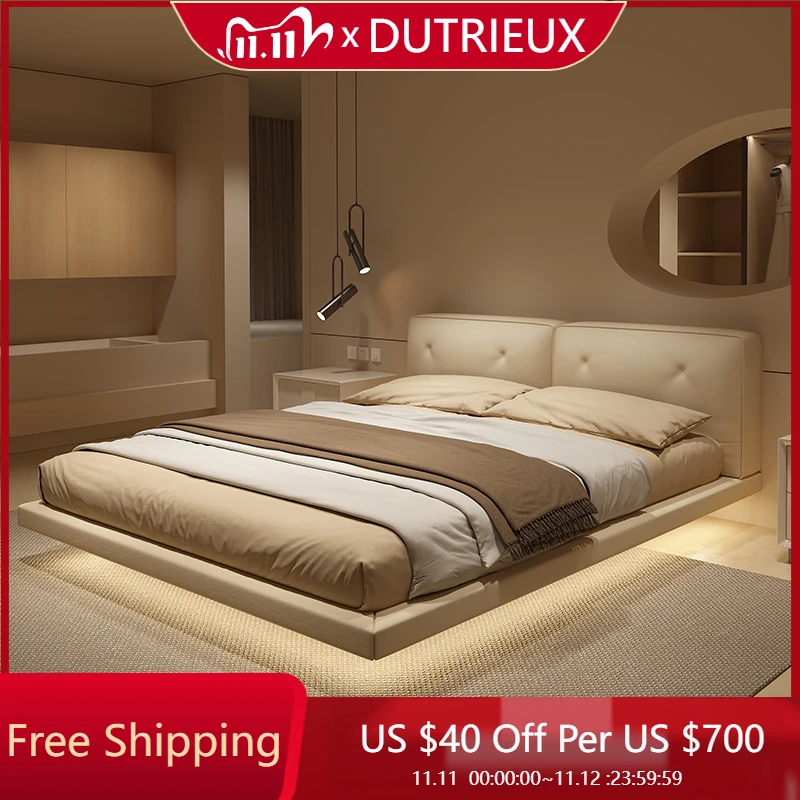 

Cream White Bed Cloud Large Size Simple Trendy Vintage Cute Ergonomic Comfortable Bed Japanese Beliche Ornaments Home Decor