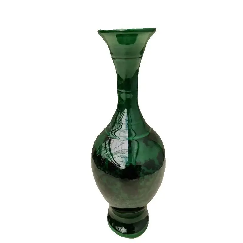 Chinese Old Porcelain green glaze Vase with intricate lotus pattern