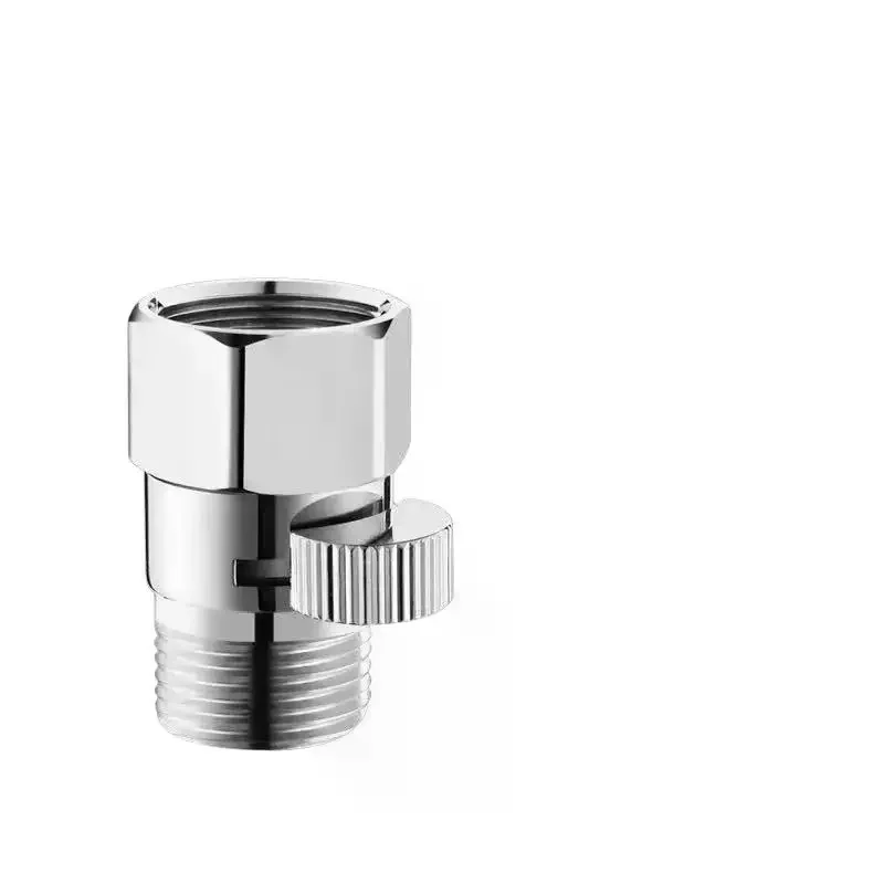 Bathroom Shower Brass Junction Water Flow Control Valve Straight Through Shut -off Angle Valve Bathroom Water Tap Accessory