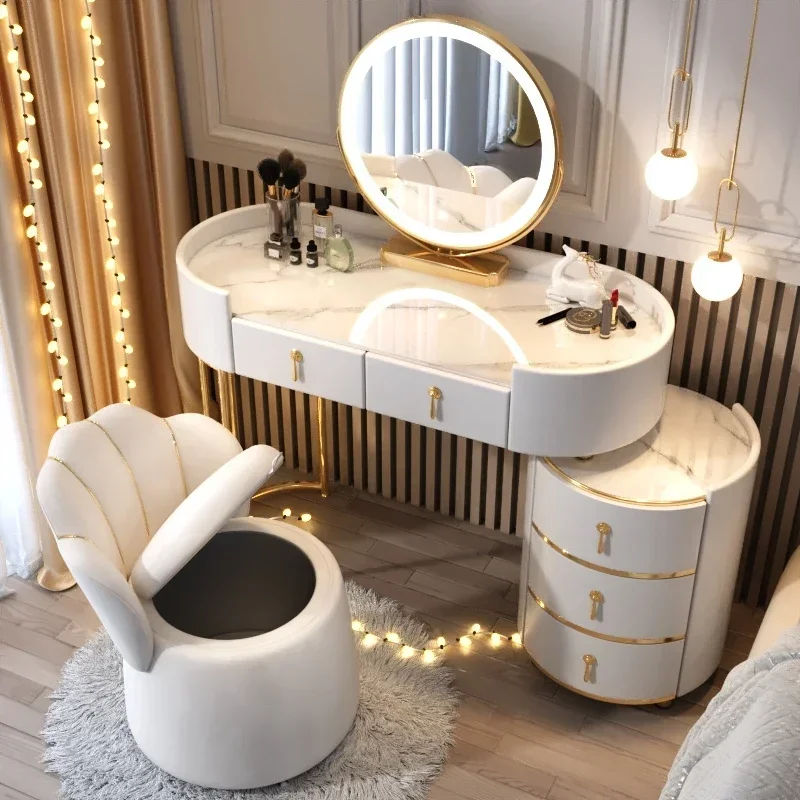 Nordic Luxury Vanity Table Container Drawer Minimalist European Dressing Table Woman White Schminktisch Furniture Makeup