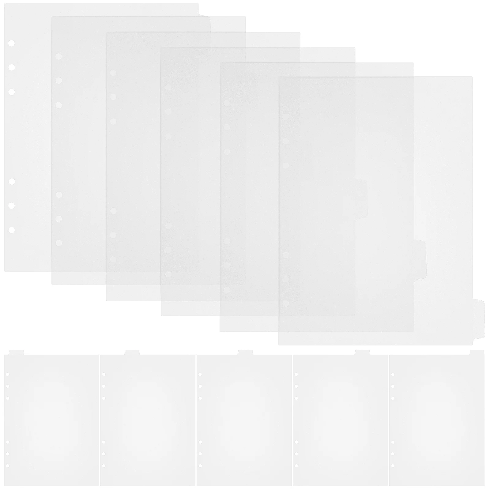 

11 Pcs Folder Transparent Separator Page Office Binders Write Dividers Frosted Pp Door Shield