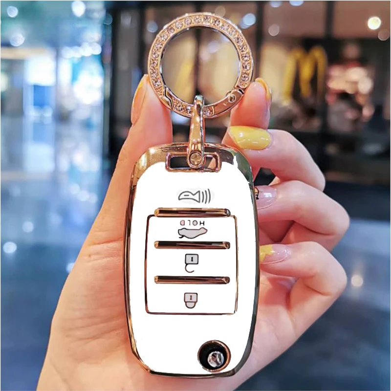 Чехол для автомобильного ключа из ТПУ с 3 кнопками для Kia Optima 2014 2015 2016 2017 2018 2019 2020 Rio Sportage Forte Soul Sorento Sedona Niro Чехол для автомобильного ключа из ТПУ с 3 кнопками для Kia Optima 2014 2015 2016 2017 2018 2019 2020 Rio Sportage Forte Soul Sorento Sedona Niro