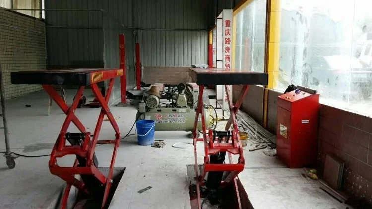 good quality 3T  inground scissor car lift/ car hoists for sale  with  CE certificate