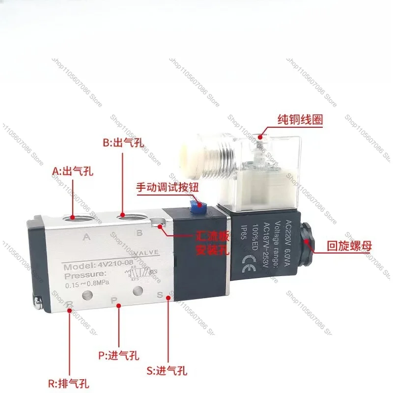 Detalhe 2 de Válvula solenoide Pneumatic Solenoid Pneumática
