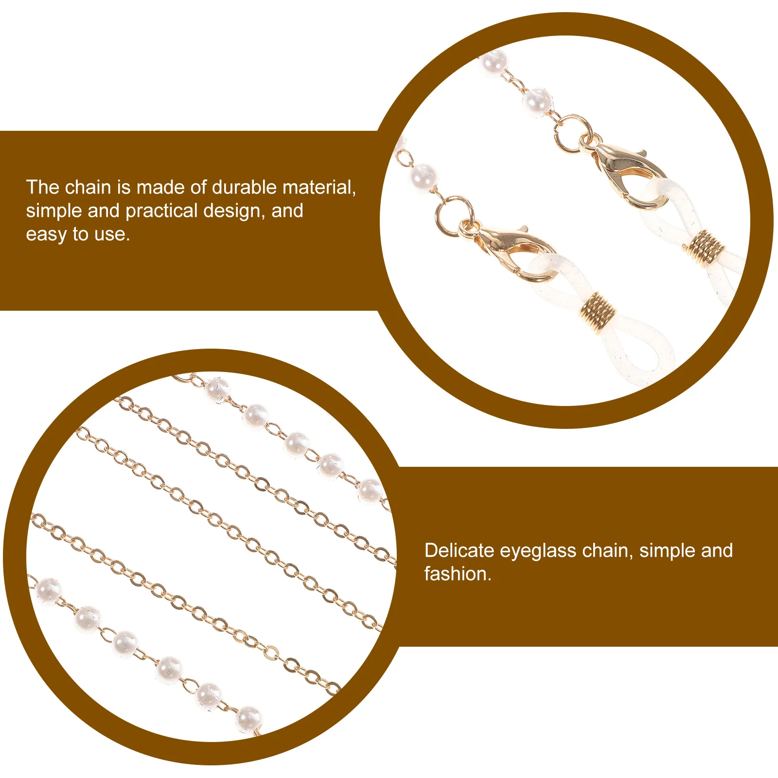 

1Pcs Fashionable Glasses Chain Metal Anti Lost Lanyard Eyewear Straps Sunglasses Accessories Durable Lightweight Portable