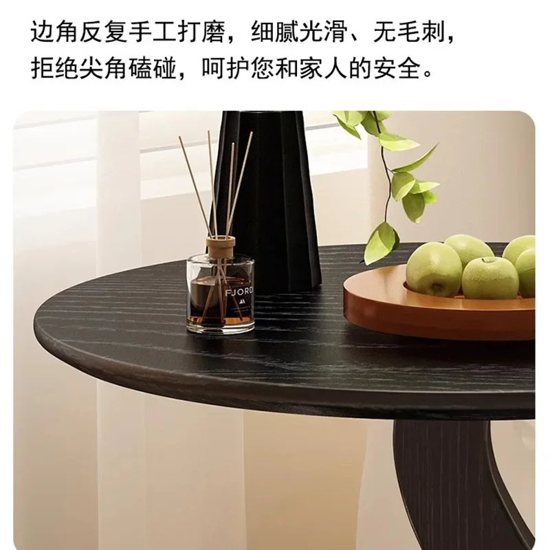 Table d'appoint de canapé minimaliste italien, style nordique de luxe, pour salon, Table basse ronde de styliste, meubles de maison en bois, Tavolino FYST