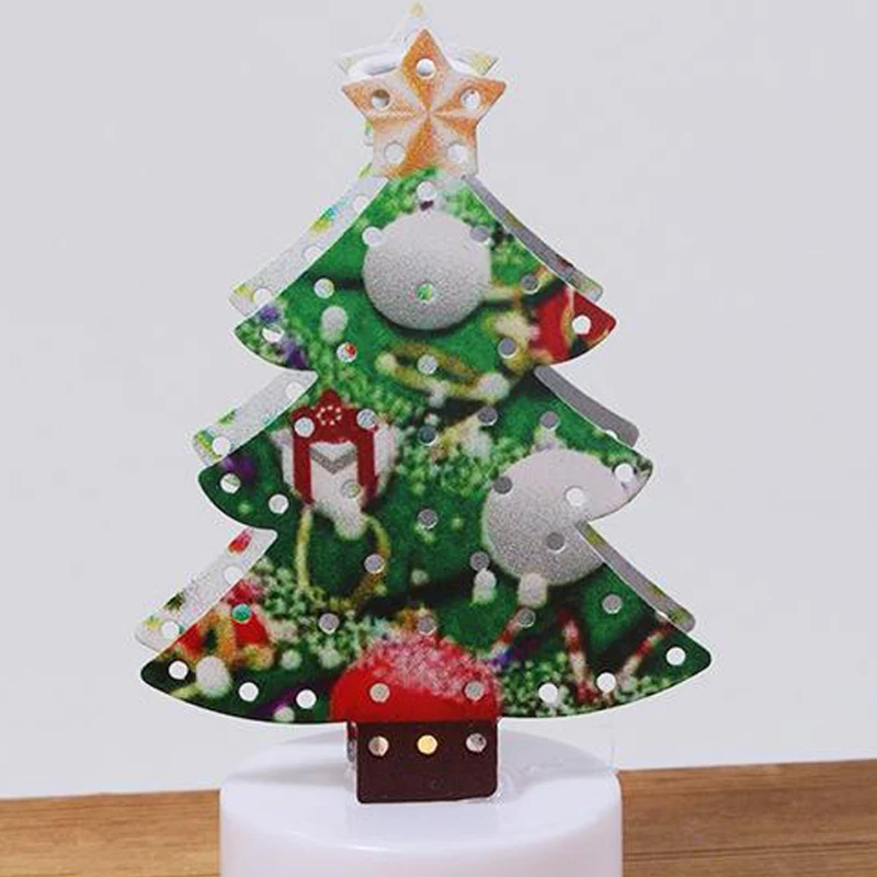 Led Electronic Candle Light Christmas Tree Santa Claus Snowman Creative Candle Night Light