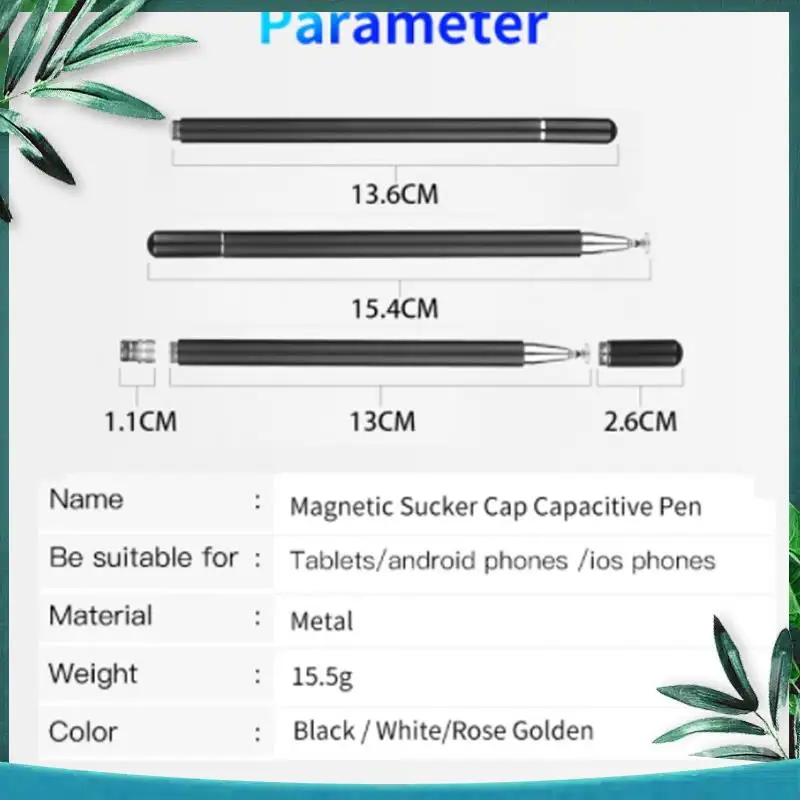 (NEW) Stylus Pen For Drawing Smartphone Contact Pens For Android Tablet Painting Writing Magnetic Pen Cap Mobile Phone Pencil