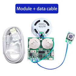 8M Recordable Sound Module Button Control Sound Chip MP3 WAV Music Voice Player Programmable Board with Speaker for DIY