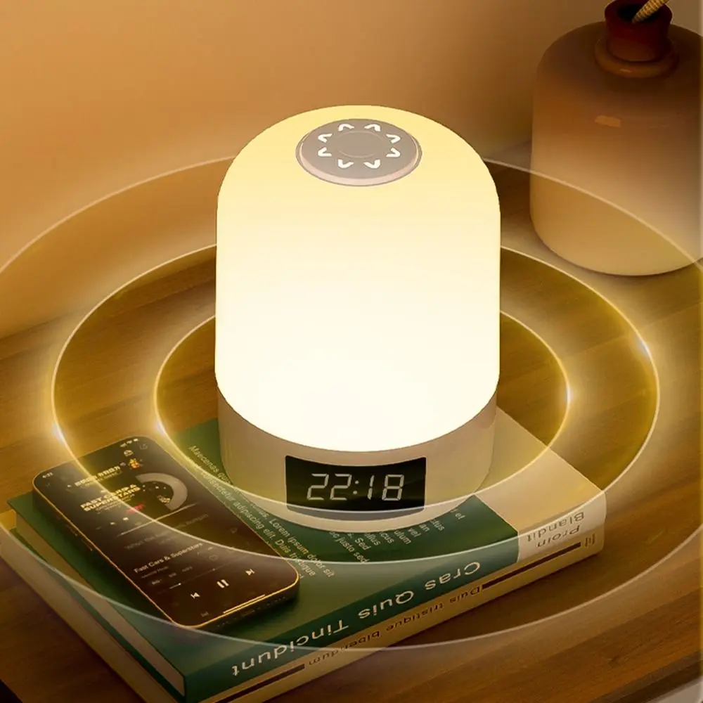 3 Color Touch Night Light Digital Clock Dimming Sleeping Lamp Adjustable Brightness Eye Protection LED Table Lamp Home Decor