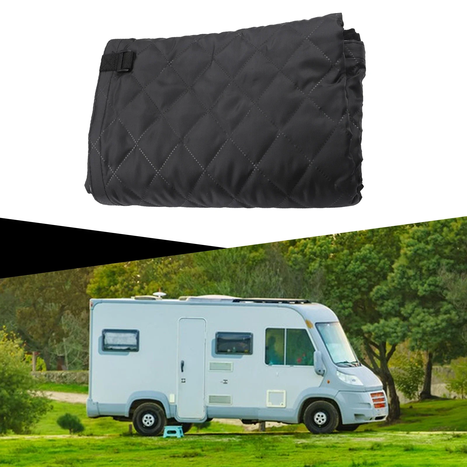 133*180 Cm Camper Insulated Door Cover Moisture Barrier Insulated Door Curtain Hassle-Free Installation Magnetic Closure System